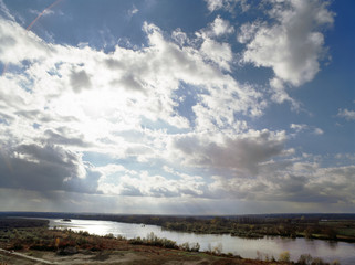 Wisla river near Piotrawin, lubelskie region, Poland