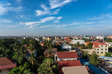 Naklejka premium Skyline z Siem Reap w Kambodży