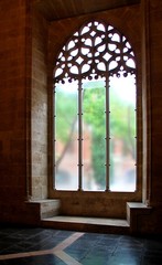 window, valencia, architecture, silk exchange, old, building, ancient, wall, arch, stone, medieval, house, gothic, detail, spain, glass