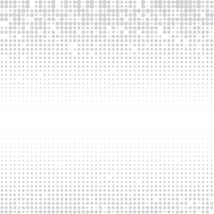 The gray dots of different sizes having different density on white .