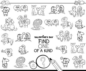one of a kind Valentines clip art color book