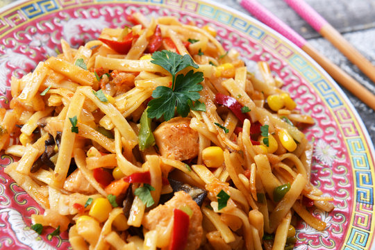 Asian food - bami goreng noodles