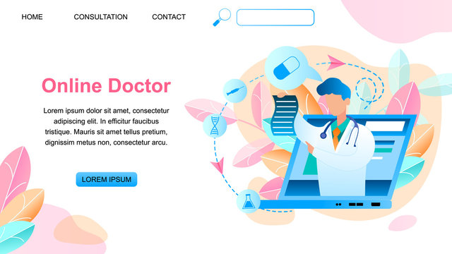 Illustration Medical Consultation Online Doctor