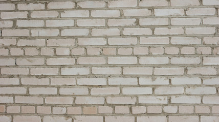 brick wall of white brick