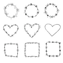 cute valentines wreaths to put your love message in a frame full of hearts and flowers