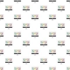 Equalizer on monitor pattern seamless vector repeat for any web design