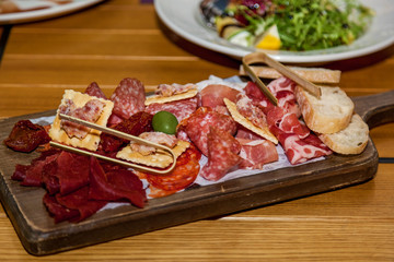 Different dishes on the holiday table