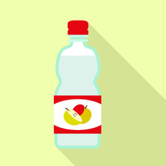 Apple vinegar mix icon. Flat illustration of apple vinegar mix vector icon for web design
