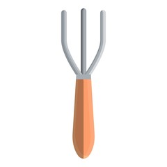 Hand fork icon. Cartoon of hand fork vector icon for web design isolated on white background