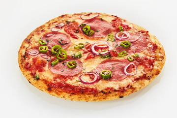 Diavolo pizza, or margherita topped with salami