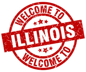 welcome to Illinois red stamp