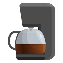 House coffee maker icon. Cartoon of house coffee maker vector icon for web design isolated on white background
