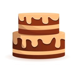 Celebration birthday cake icon. Cartoon of celebration birthday cake vector icon for web design isolated on white background