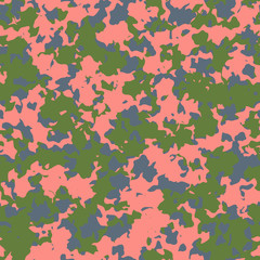 UFO camouflage of various shades of blue, green and pink colors