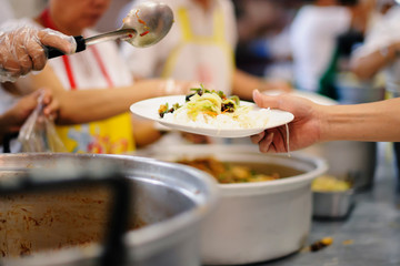 Provide help with free food distribution to the poor and the hungry.
