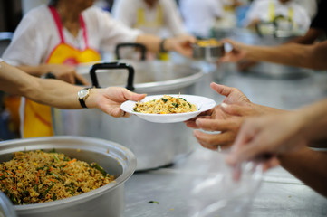 Provide help with free food distribution to the poor and the hungry.