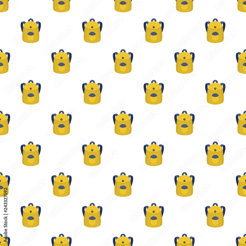 Poster school backpack pattern seamless vector repeat for any web design