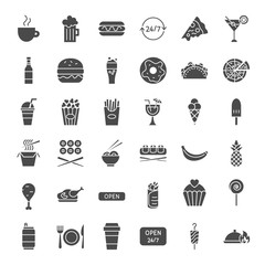 Fast Food Solid Web Icons