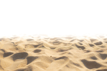 Fototapeta na wymiar Sand texture on the beach on white