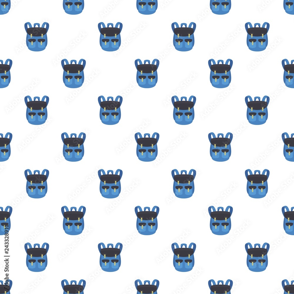 Poster climbing backpack pattern seamless vector repeat for any web design