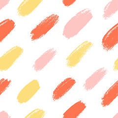 Abstract geometric background with brush strokes in Memphis style. Pastel pattern.