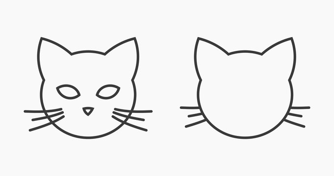 Cat Head Outline Images – Browse 40,530 Stock Photos, Vectors, And Video |  Adobe Stock