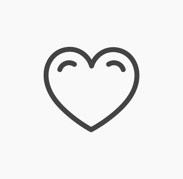 Heart line icon isolated.