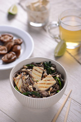 Soba noodles with tofu
