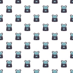 Obraz premium Modern backpack pattern seamless vector repeat for any web design