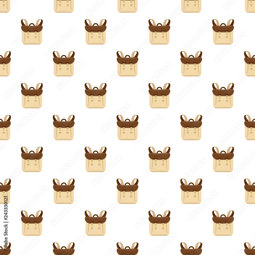 Poster adventure backpack pattern seamless vector repeat for any web design