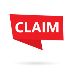 claim word on a speach bubble- vector illustration