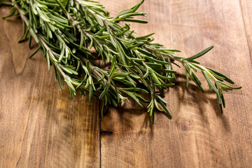 rosemary on a wooden board