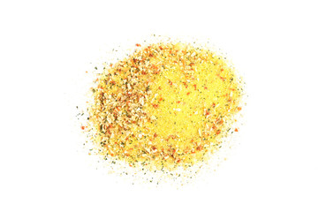 Seasoning isolated on white background.