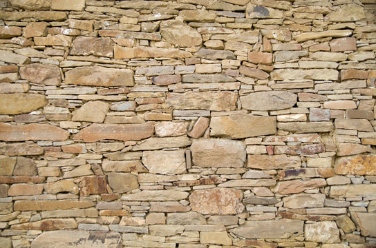 Old sandstone wall closeup