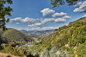 Fototapeta na wymiar Cascata Delle Marmore waterfalls in Terni, Umbria, Italy