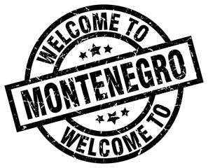welcome to Montenegro black stamp