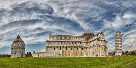 Panorama of the "Field of Miracles", Pisa, Italy