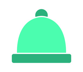 winter cap icon on white background