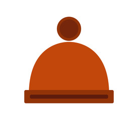 winter cap icon on white background