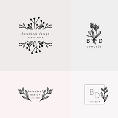 Obraz premium Botanical Logo Design Templates
