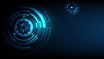 digital business , vector tech circle and technology background.