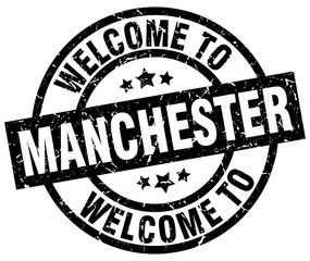 welcome to Manchester black stamp