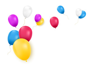 Balloons isolated. vector realistic balloons.