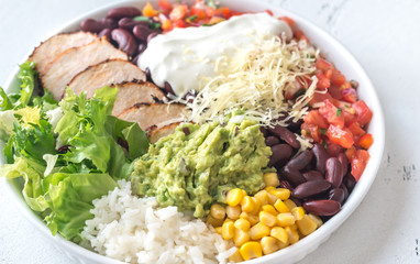 Burrito bowl on the table