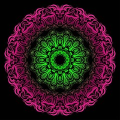 Vector illustration. Modern Decorative floral mandala. Hand drawn background. Islam, Arabic, Indian, ottoman motifs.