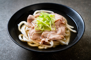 udon ramen noodle with pork (Shio Ramen)