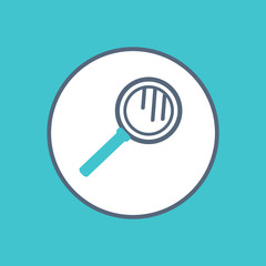 Magnifying Glass Icon Circle Vector Illustration