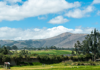 Fototapeta na wymiar View of a landscape near Cayambe, Ecuador.