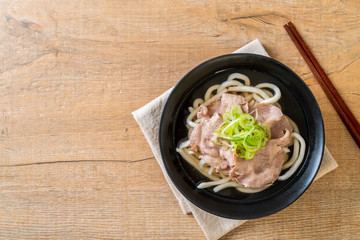 udon ramen noodle with pork (Shio Ramen)