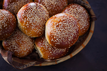 homemade hamburger buns